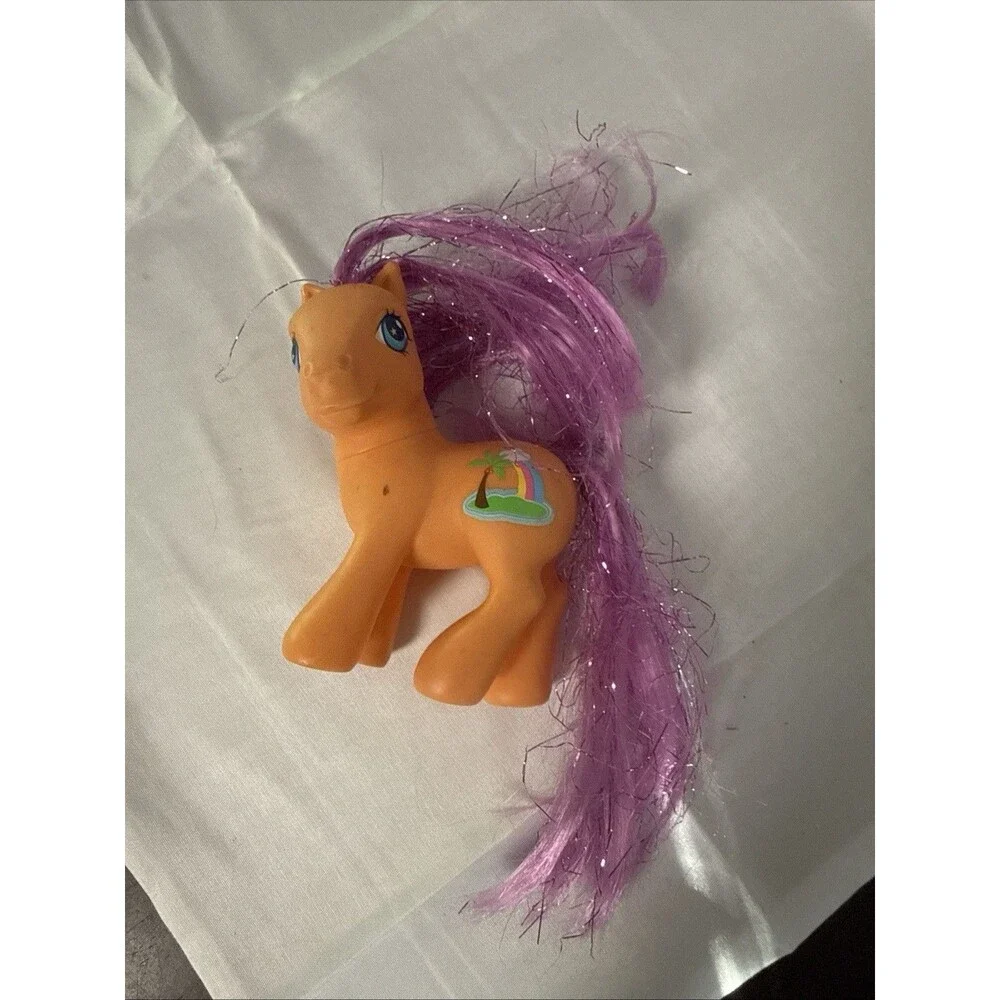 G3 My Little Pony Island RAINBOW & Starbeam 2002 Orange Blue Lot Of 2 Bundle MLP